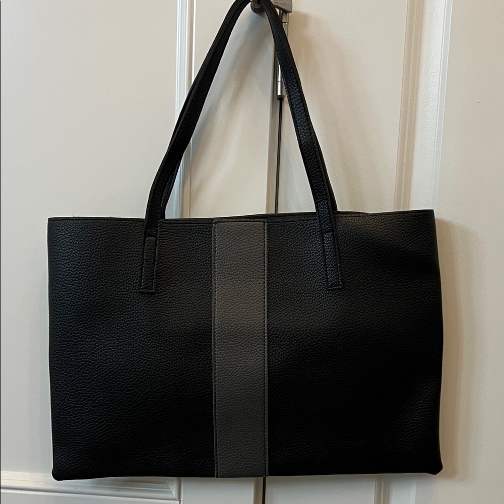 Vince Camuto Black and Gray Tote Bag